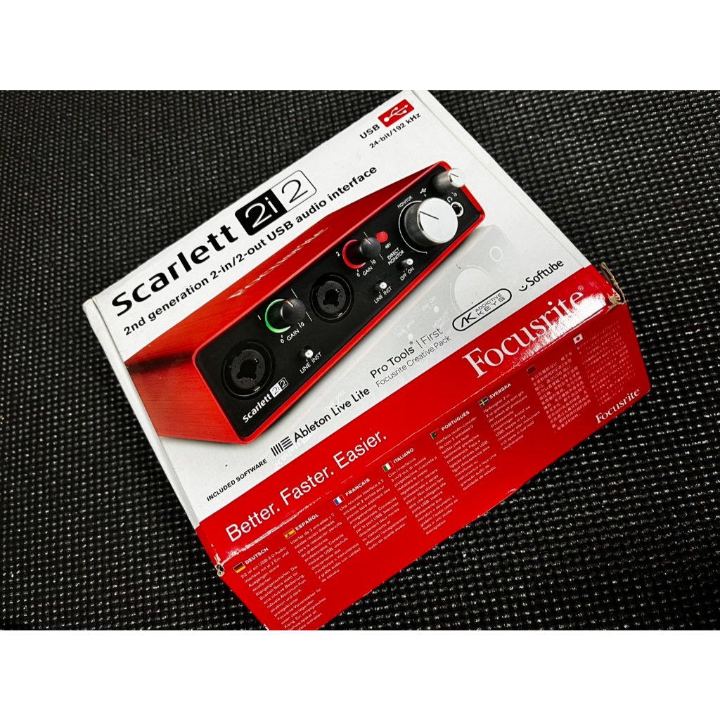 二手只用2次_Focusrite 錄音介面 Scarlett 2i2 2nd Gen 第二代 錄音