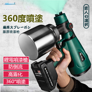 【臺灣出貨+免運】附電子發票✔鋰電電動噴漆槍 垂直噴漆不倒流神器 高蕪湖乳膠漆噴漆 21V高壓無線噴漆機 充電油漆噴槍