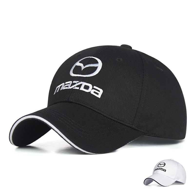 MAZDA 馬自達 汽車廠牌LOGO帽子 賽車帽 車展禮品 鴨舌帽 男女通用 休閒 運動 遮陽帽 帽子