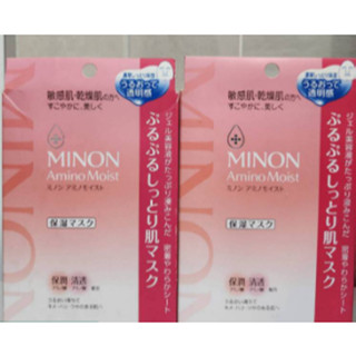 MINON 蜜濃水潤保濕修護面膜、淨肌保濕平衡面膜4入/乙盒 (盒損)