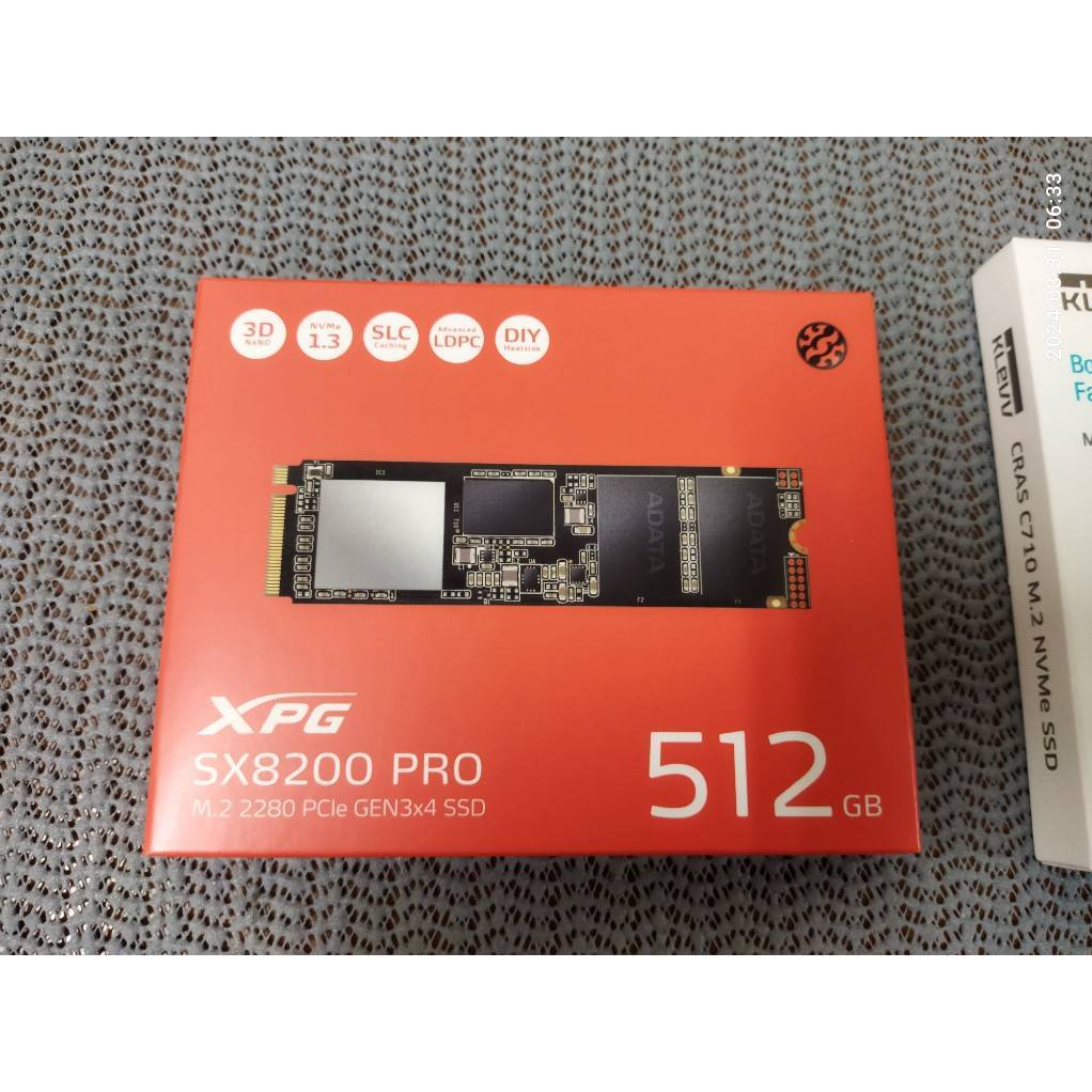 全新未拆 ADATA XPG SX8200 Pro 512G M.2 SSD