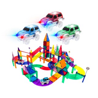 PICASSO TILES 畢卡索 PTR128 磁力片積木-跑跑賽車軌道128pc(盒損) PI22648