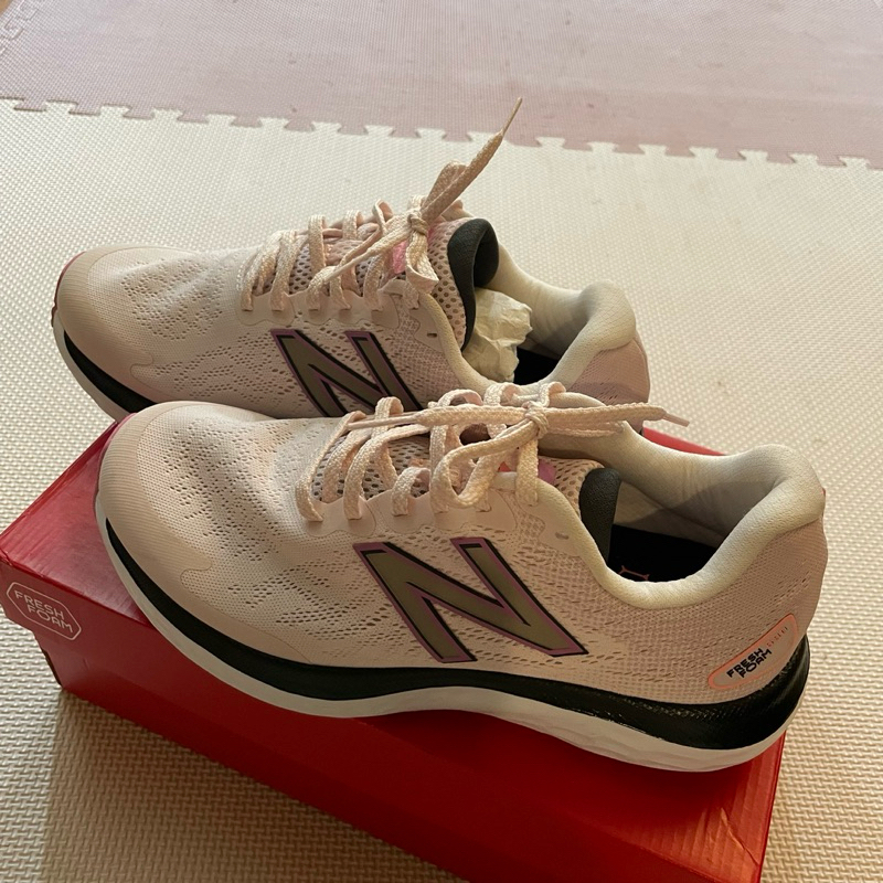 New Balance 680 透氣運動慢跑鞋 W680CP7女生白粉色