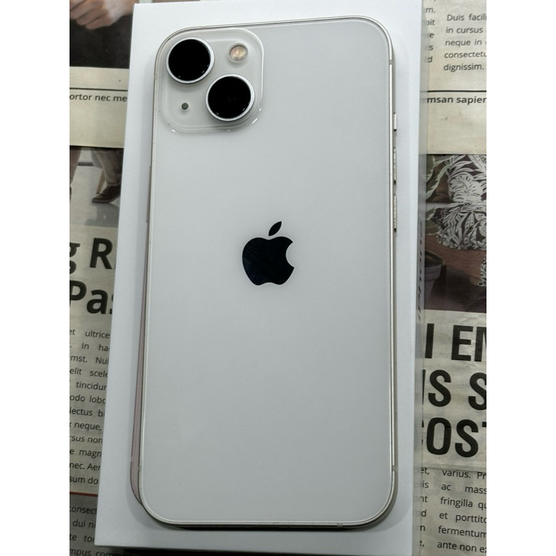 Apple iPhone13 128g 白 9.9成新（原盒）（免 運（原廠保固）買對二手機何必買新機 當日出貨