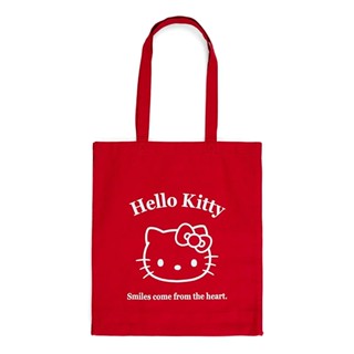 Sanrio 三麗鷗 角色標語風棉質手提袋 托特包 Hello Kitty 101907