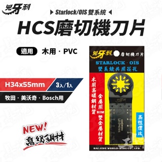 HCS磨切機刀片 H34x55 兇牙利 磨切機 Starlock/OIS 雙系統 木片 PVC 刀片 鋸片