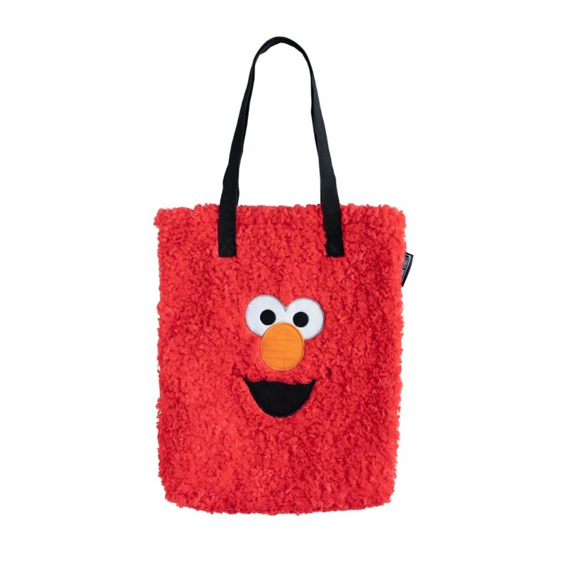 *【芝麻街】Elmo艾蒙絨毛托特包-Elmo 墊腳石購物網