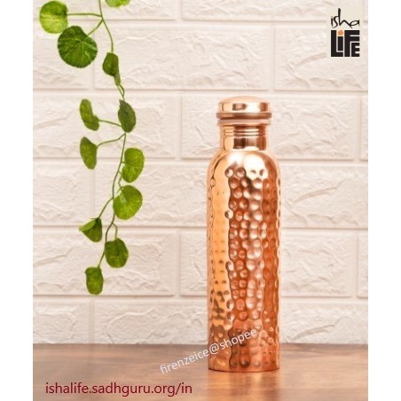 🇮🇳【isha Life】錘擊紋純銅水壺 - Copper Water Bottle Hammered - 950ml