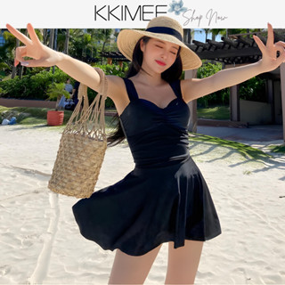 KKimee 【現貨】【低胸+平口褲】胸前抓皺【SA53】泳裝 泳衣 二件裝比基尼 遊泳衣 bikini 2XL 大尺碼
