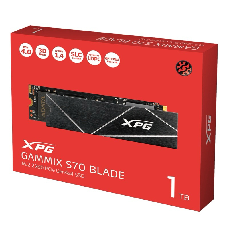 ADATA威剛XPG GAMMIX S70 BLADE 1TB PCIe 4.0 M.2 2280固態硬碟