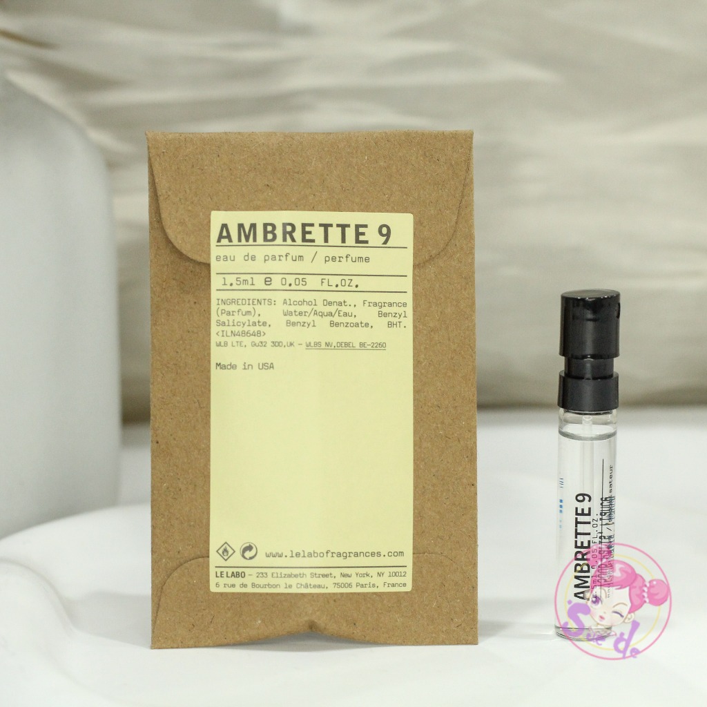 Le Labo 香水實驗室 黃葵9 Ambrette 9 中性淡香精 1.5ml 全新 原版試管香水 隨身噴瓶