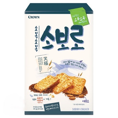 歐8韓物🇰🇷 韓國  皇冠 CROWN 杏仁 薄片餅乾 240g 大盒 杏仁碎片餅乾