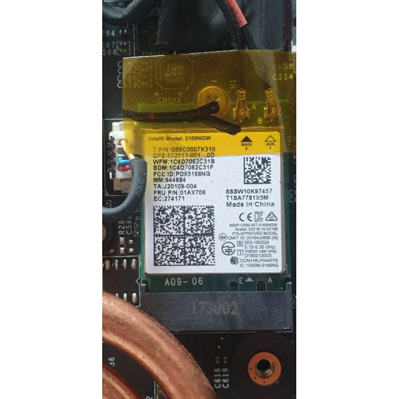 筆電無線網路卡 Intel 3168NGW