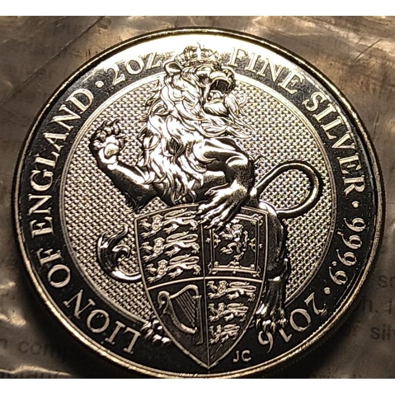 2016英國女王野獸，英格蘭獅王銀幣2盎司