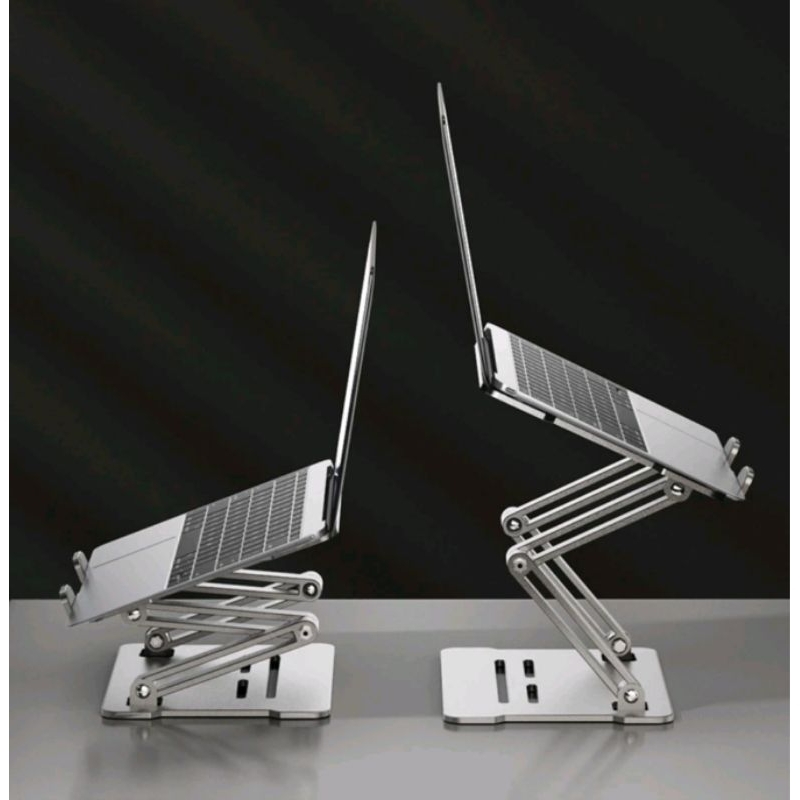 X筆電三層支架 鋁合金三層筆電架 筆電可升降平板支架 坐站兩用