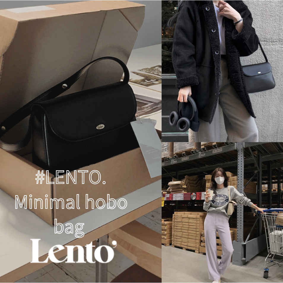 預購 / slowand ▸  LENTO Minimal hobo bag 肩背包 手提包 - 2色⟢包包 韓國代購