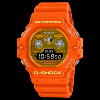 CASIO 卡西歐 G-SHOCK 耀眼 夏日 數位 樹脂 腕錶 - 螢光橘 (DW-5900TS-4) [秀時堂]