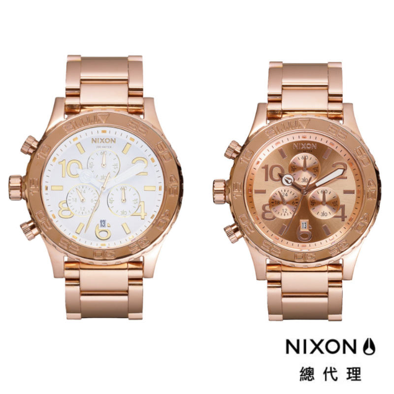 NIXON 42-20 玫瑰金 手錶 禮物 三眼 防水手錶 石英錶 手錶女生 手錶男生 女錶 男錶 A037-9997