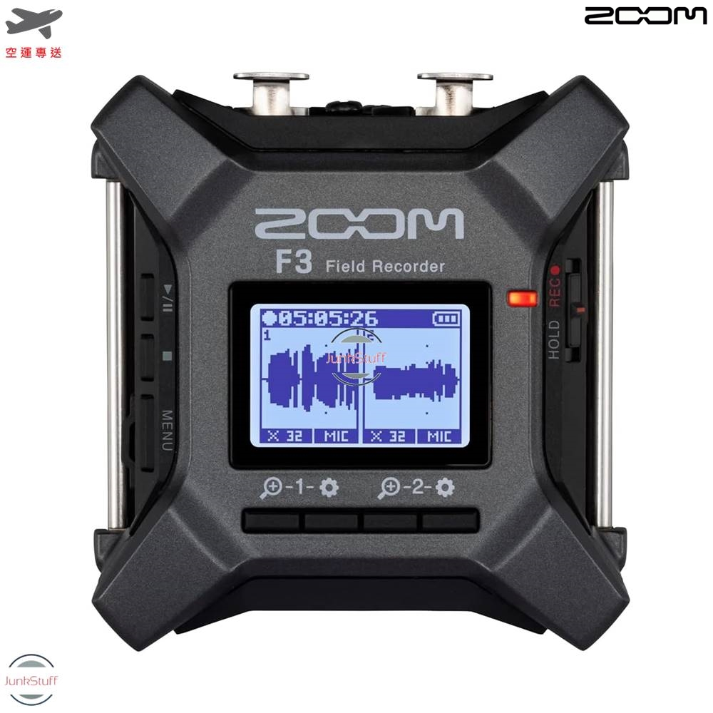 ZOOM F3 小型 錄音機 錄音座 錄音筆 32BIT 2軌 XLR介面 攜帶型 現場 幻象電源 採訪 微電影 收音