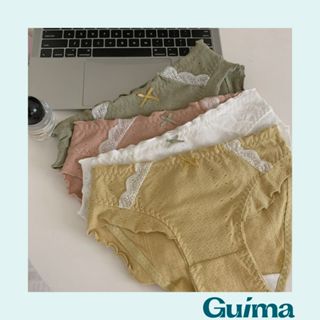【Guima｜現貨】蕾絲日系森女系內褲 棉質內褲 可愛內褲 日系內褲 純欲風內褲 低腰棉質內褲