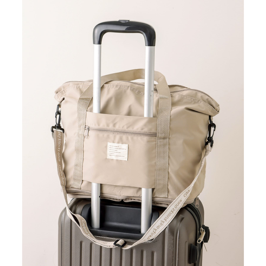 💖啾啾💖現貨 日本 3COINS 可收納 旅行袋 可肩揹 手提 容量擴充 多功能 登機袋