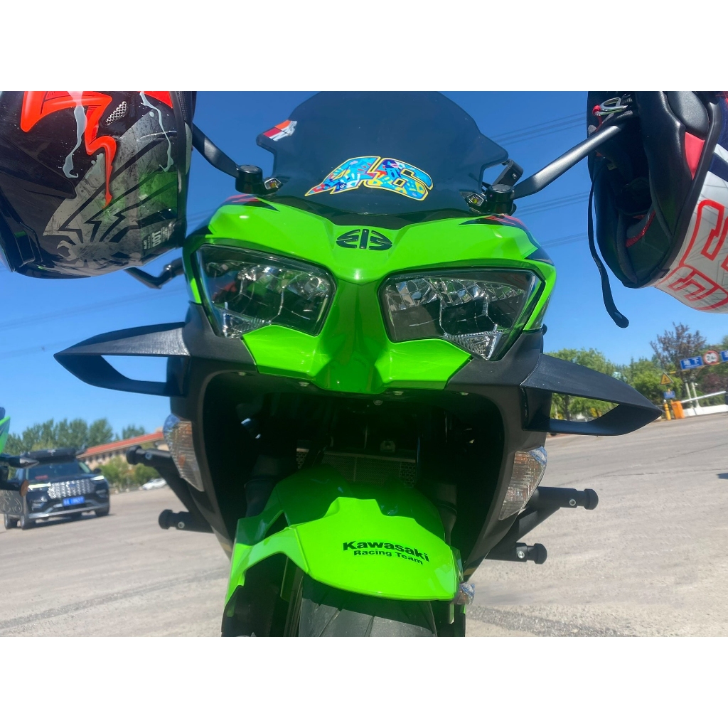 NINJA400 GP定風翼 鳥嘴 空力套件 水轉印碳纖維 下巴 車頭 車殼 直上免修改 忍400 忍4 忍者400