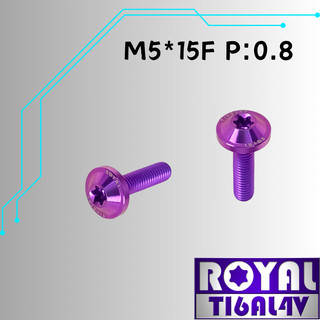 【瘋螺絲】ROYAL 鈦合金螺絲★ M5*15F P:0.8 飛碟頭螺絲★64鈦/正鈦/鈦合金螺絲★出貨附發票★皇家紫