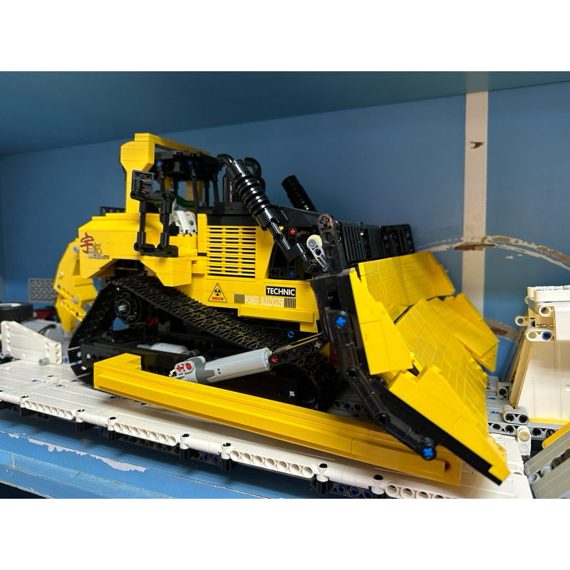 限自取- 成品 信宇YC22011宇記遙控大型推土機積木兼容樂高工程車拼裝玩具