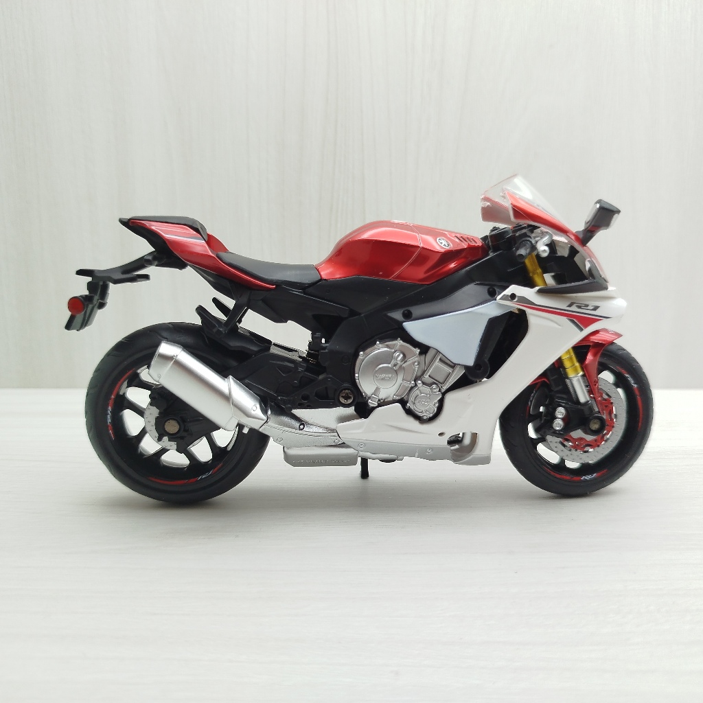 宅米吉 全新盒裝現貨~1:12~山葉 YAMAHA YZF-R1 紅色 模型車 玩具 兒童 收藏 重機 摩托車 交通模型