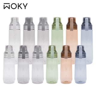 【WOKY 沃廚】ECOZEN 透明瓶600ml/800ml(附彈跳吸管)