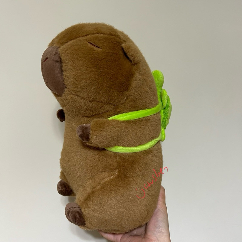 全新 現貨 水豚背烏龜包包 玩偶 娃娃 卡皮巴拉 水豚君 35cm 烏龜可拆