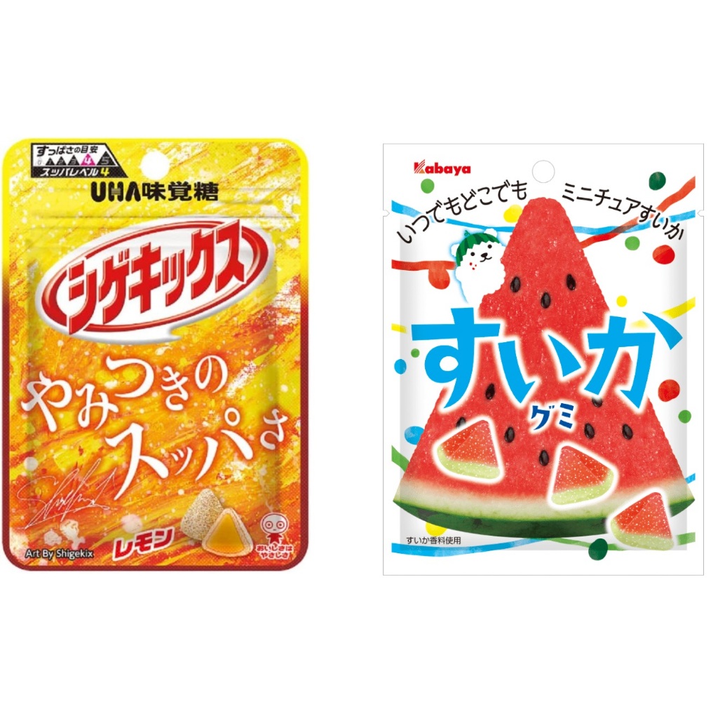 日本 現貨 UHA味覺糖 KABAYA 激酸檸檬口味軟糖 西瓜口味軟糖 夏季軟糖