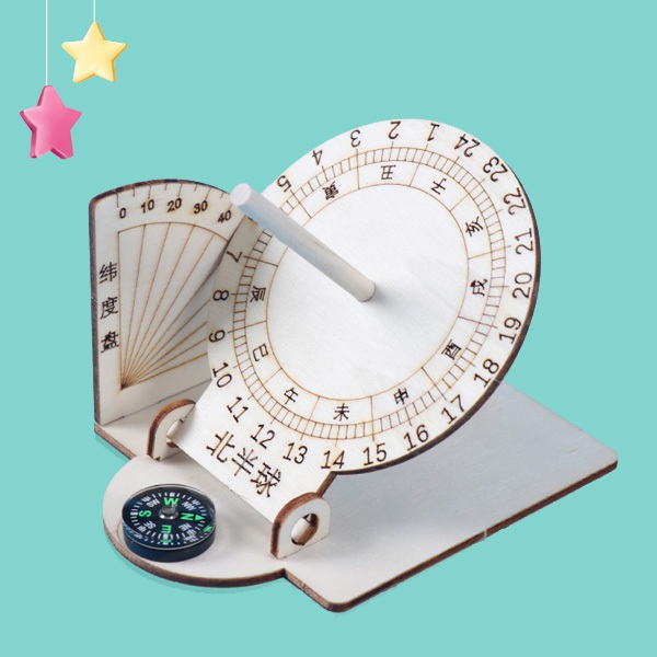 DIY古代計時器 日晷太陽鐘 DIY材料包 大人科學實驗 環保節能組合DIY玩具 贈品禮品 A6321