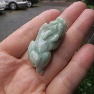 Coco緬甸玉 招財開運貔貅擺件 淡綠色 翡翠a貨附證書 現貨在臺北市