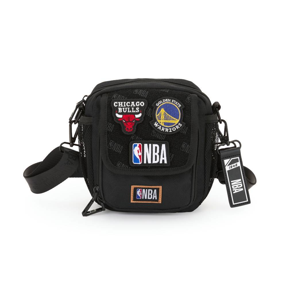 NBA 隊伍徽章 工裝 側背小包 3425170320 黑色