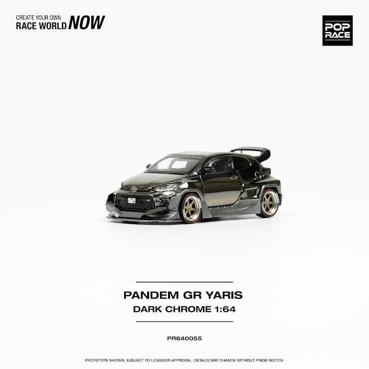 POP RACE 1/64 toyota 豐田 暴力鴨 PANDEM GR YARIS 電鍍 黑 金 輪框 版本