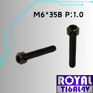 【瘋螺絲】ROYAL 鈦合金螺絲★ M6*35B P:1.0 錐形螺絲★ 64鈦/正鈦/鈦合金螺絲★出貨附發票★帝王黑