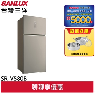 SANLUX 台灣三洋 580公升一級變頻雙門電冰箱 SR-V580B(聊聊享優惠)