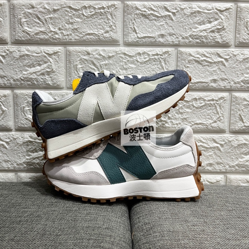 NEW BALANCE 327 男女鞋 NB327 中性 復古 皮革焦底 白 WS327GA 藍 U327SD
