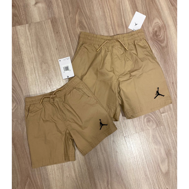 預購🇺🇸美國🇺🇸Jordan童裝 中大童 刺繡logo薄款休閒褲短褲卡其色/黑色 98-170cm
