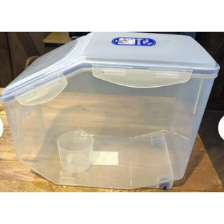 樂扣樂扣 PP材質保鮮盒組 米箱12L*1入+量杯*1入 五穀乾糧 米箱 飼料箱 收納箱 超商單筆限1個 超過無法寄送