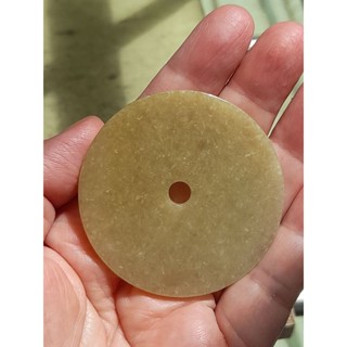 【金龍翡翠】黃翡【平安扣18】平安玉扣/緬甸玉翡翠<A貨>玉石