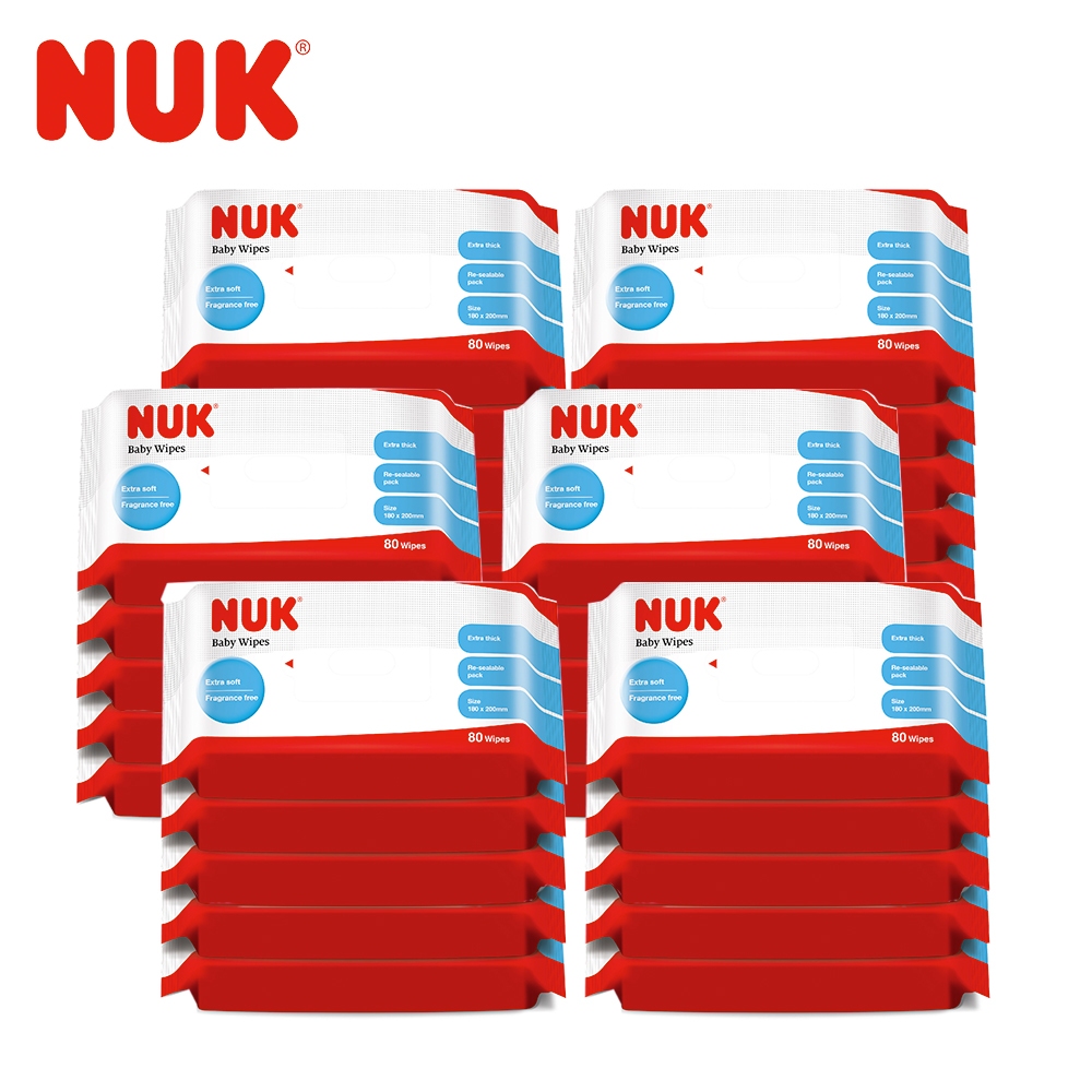 【NUK原廠直營賣場】【德國NUK】濕紙巾80抽-30入