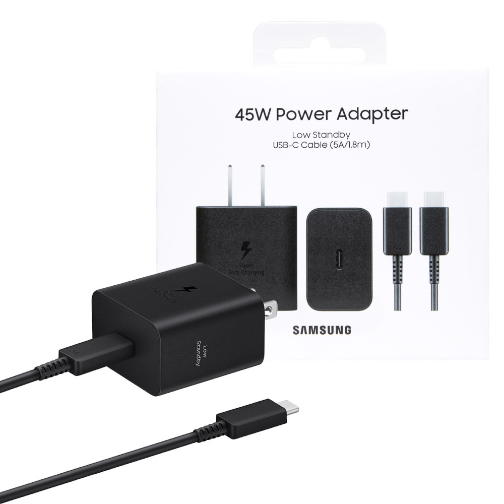 Samsung 三星原廠官方 新款45W 快充旅充組(單孔Type C)-內附5A 1.8m線【盒裝】EP-T4511