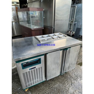 **福康冷凍餐飲裝置** 中古 #304 4尺 風冷全藏沙拉吧工作臺冰箱/4尺沙拉吧檯 冷藏工作臺冰箱