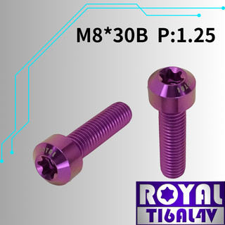 【瘋螺絲】ROYAL 鈦合金螺絲★ M8*30B P:1.25 錐形螺絲★64鈦/鈦合金螺絲★ 出貨附發票 ★皇家紫