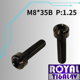 【瘋螺絲】ROYAL 鈦合金螺絲★ M8*35B P:1.25 錐形螺絲★64鈦/鈦合金螺絲★ 出貨附發票 ★帝王黑