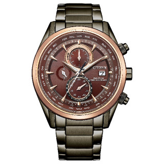 CITIZEN星辰 AT8267-86X Gents JIS1型抗磁五局電波多功腕錶 紅面 43mm