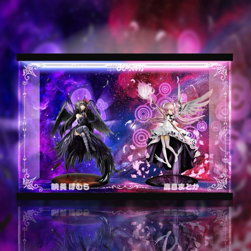 《Yao 挖寶趣》魔法少女小圓 曉美焰惡魔ver. & 最終型態鹿目圓  雙人款 PVC公仔 專用展示盒