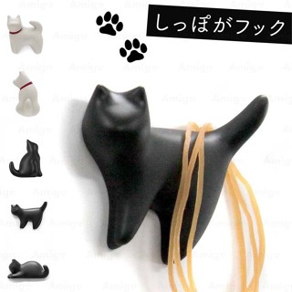 阿米購 日本 立體動物造型 磁鐵 冰箱磁鐵 橡皮筋 收納 辦公 文具 鑰匙 小物 黑貓 柴犬 坐姿柴犬
